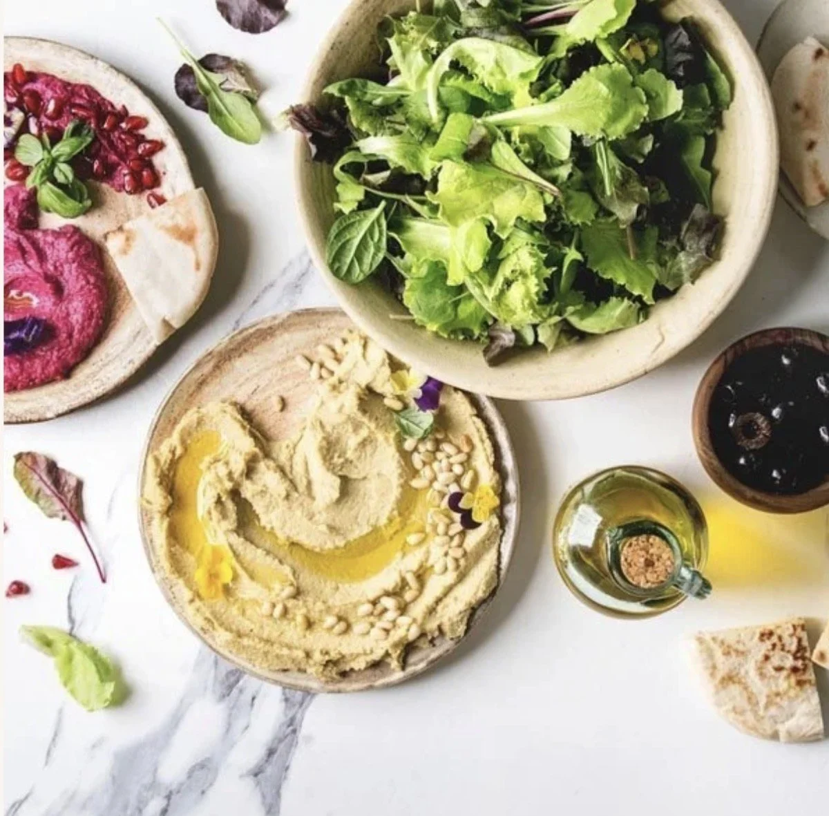 Greek mezze spread